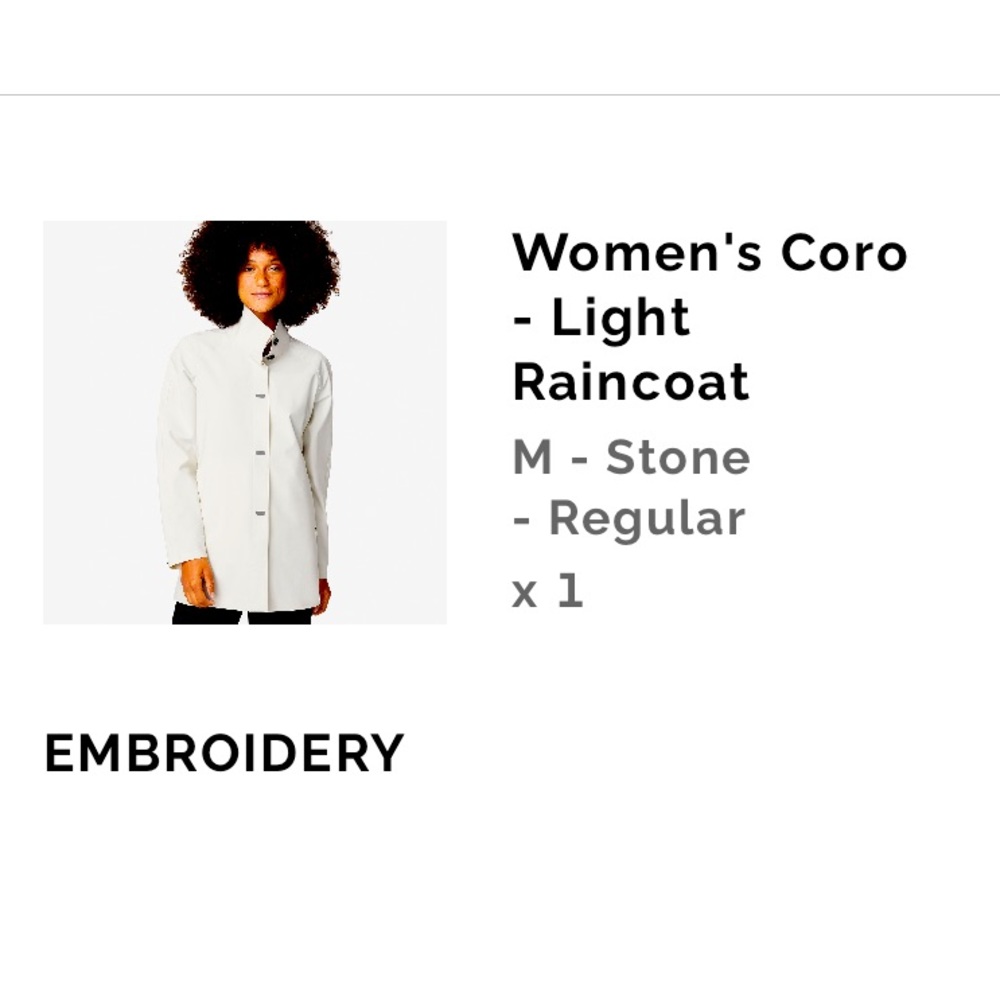 NWT FIGS woman's coro light rain coat